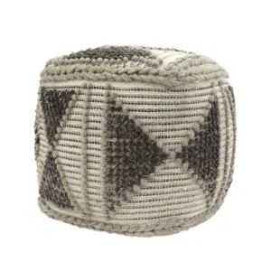 Sally Cube Wool and Cotton Pouf