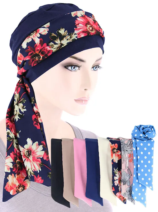 SASHCC8#Headband Sash Crepe Chiffon (8pc set)