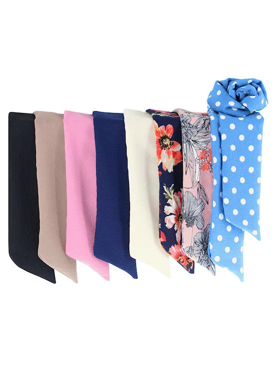 SASHCC8#Headband Sash Crepe Chiffon (8pc set)