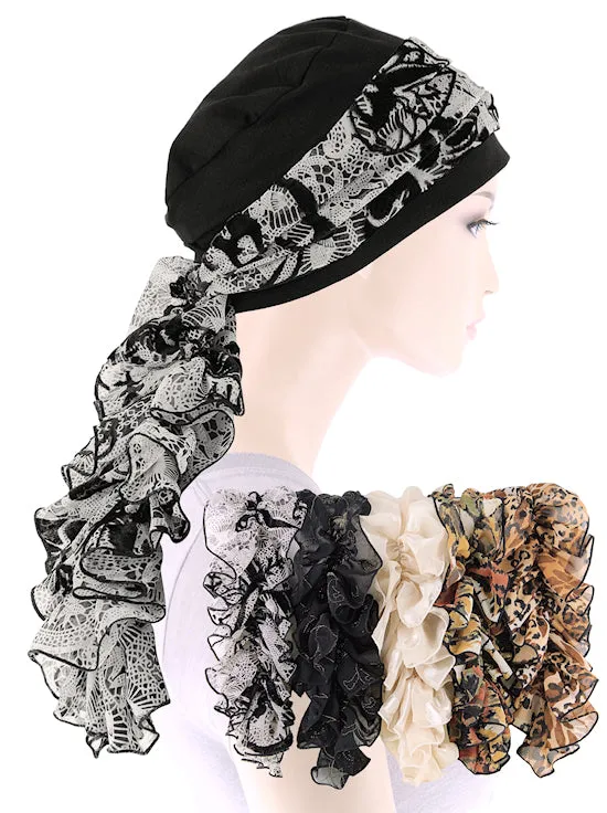 SASHRS1#Elegance Ruffle Headband Sash set 1 (5pc set)