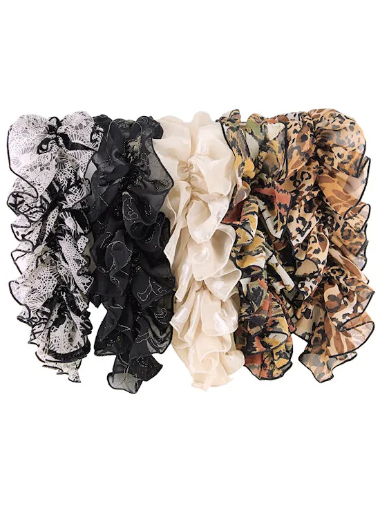 SASHRS1#Elegance Ruffle Headband Sash set 1 (5pc set)