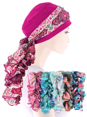 SASHRS2#Elegance Ruffle Headband Sash set 2 (5pc set)