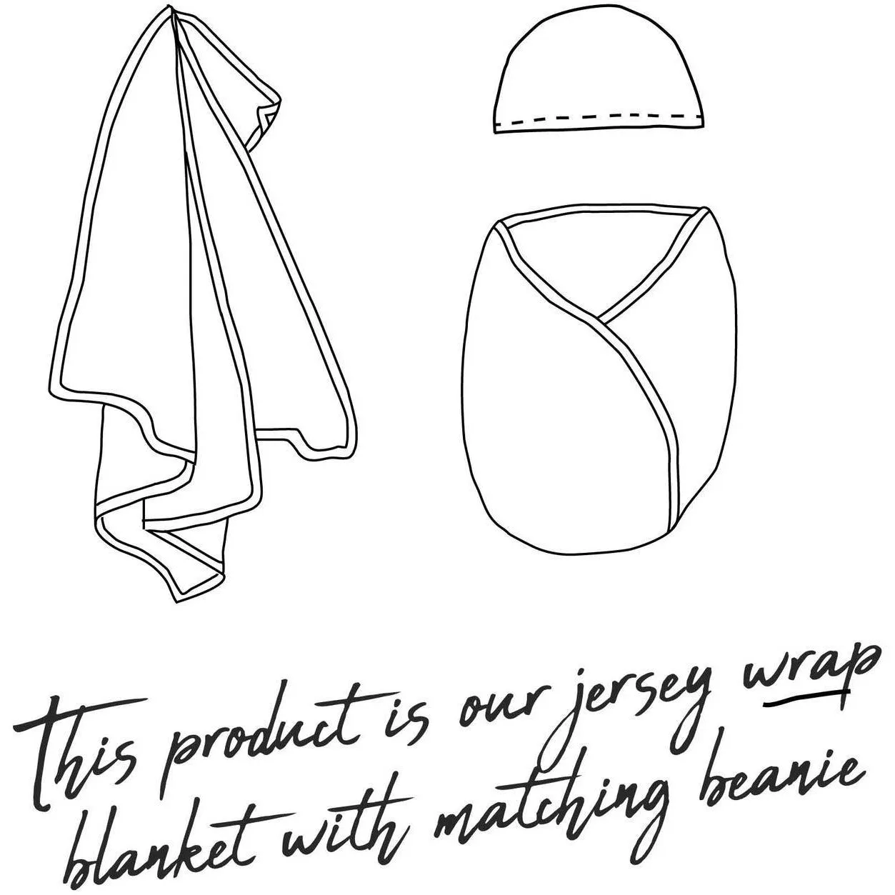 Snuggle Hunny Kids - Jersey Baby Wrap Swaddle & Beanie (Set) - Dreamweaver