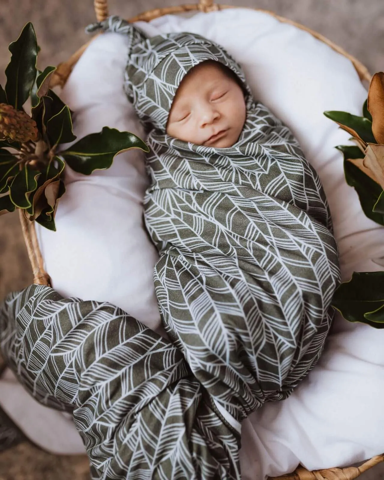 Snuggle Hunny Kids - Jersey Baby Wrap Swaddle & Beanie (Set) - Tribal