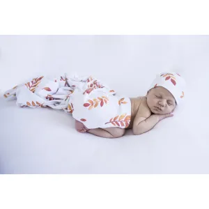 Snuggle Hunny Kids - Jersey Baby Wrap Swaddle & Beanie (Set) - Wildfire