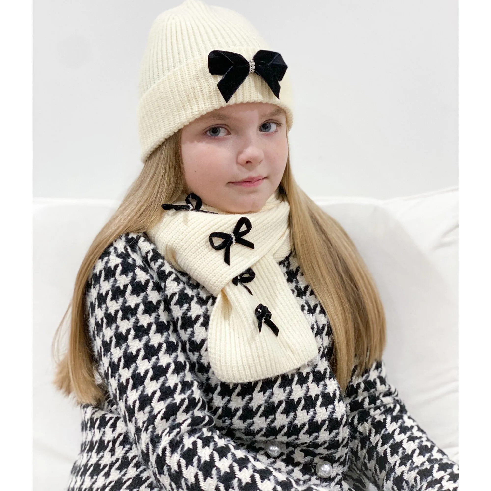 Stella Hat And Scarf Set - Cream