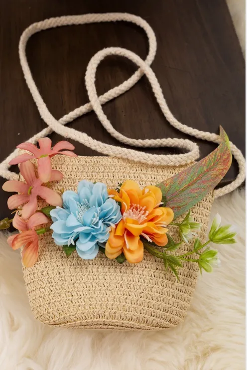 Summer Ivory Straw Hat and Bag Set