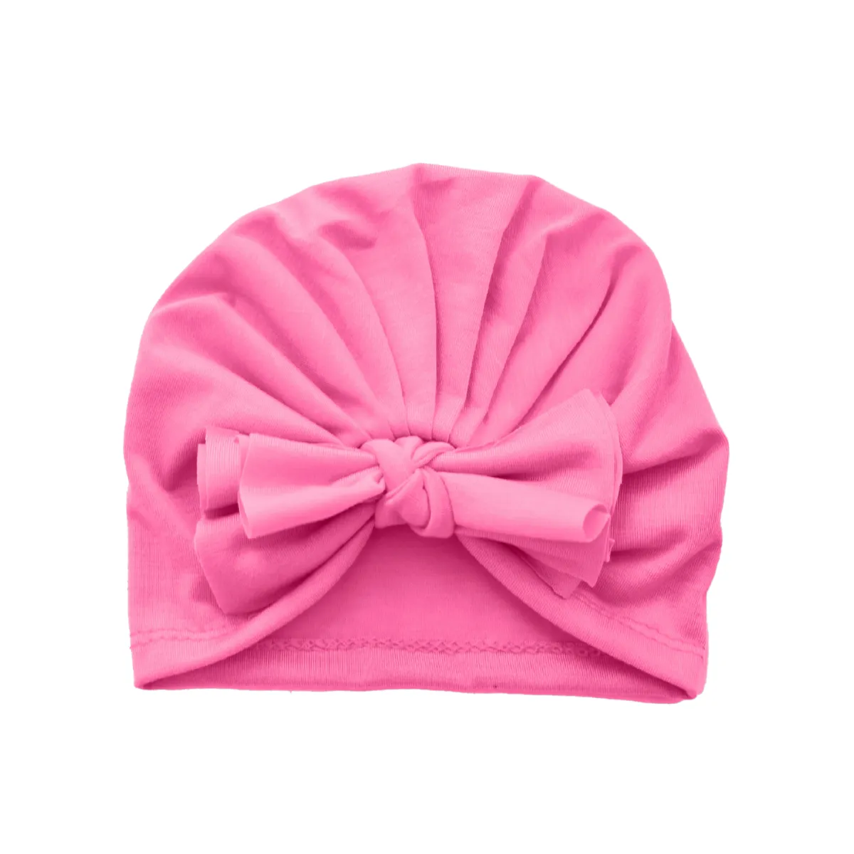 THE LITTLE LOOKERS Unisex Soft Hosiery Turban Bow Knot Cap, Baby Headwear | Suitable for 3 to 18 Months Baby