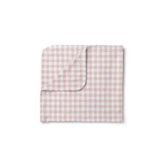 TUK Pink Pattern Swaddle and Beanie Set 0-6 Months