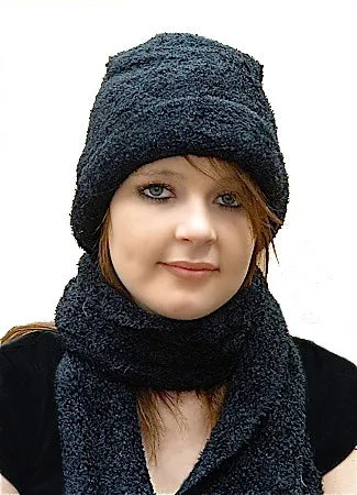 Velour Knit Ladies Scarf Set