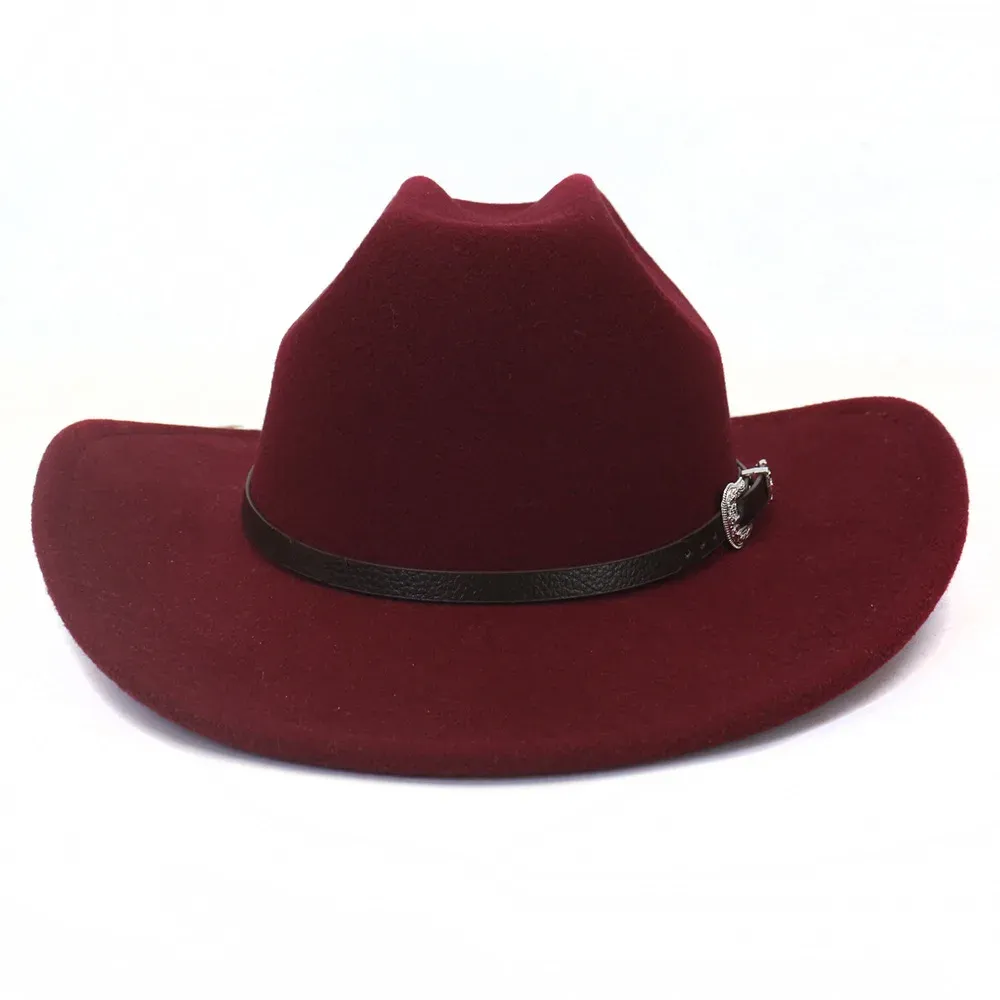 Vintage Men Western Cowboy Hat With Belt