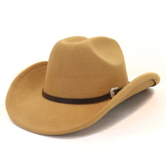 Vintage Men Western Cowboy Hat With Belt