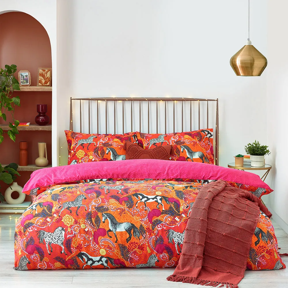 Vivid Andalucian Duvet Cover Set Orange