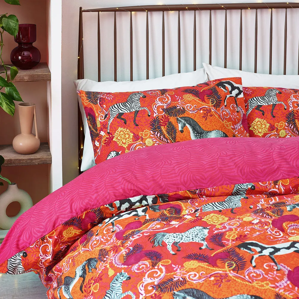 Vivid Andalucian Duvet Cover Set Orange