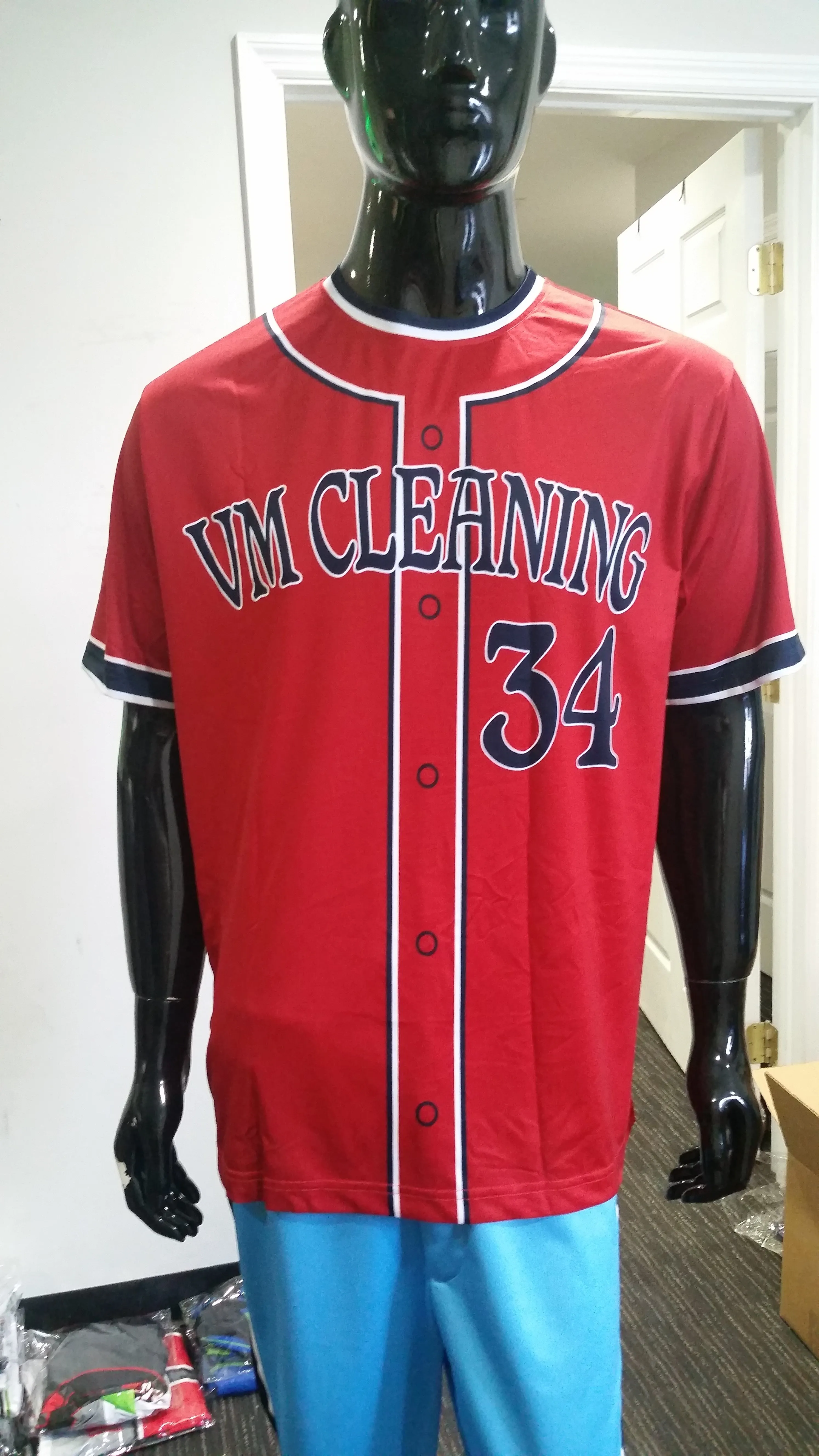 VM Cleaning, Faux Button Up - Custom Full-Dye Jersey