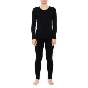 Women's 250 Long Sleeve & Bottoms 2-Piece Black