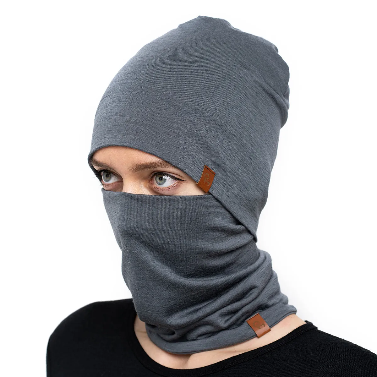 Women's Merino Beanie & Gaiter 2-Piece Perfect Grey