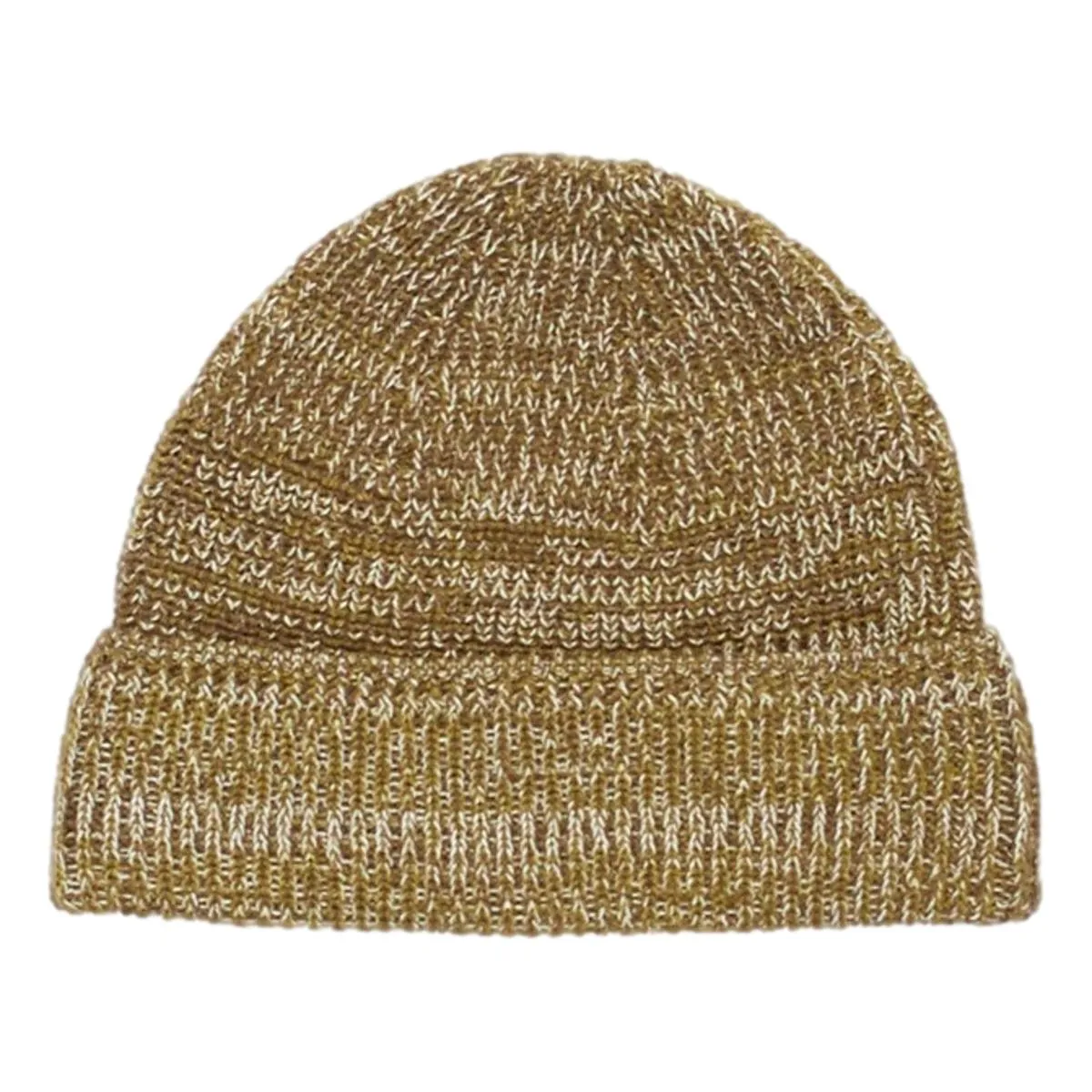 Wool Cotton Rib Beanie Sitka Green