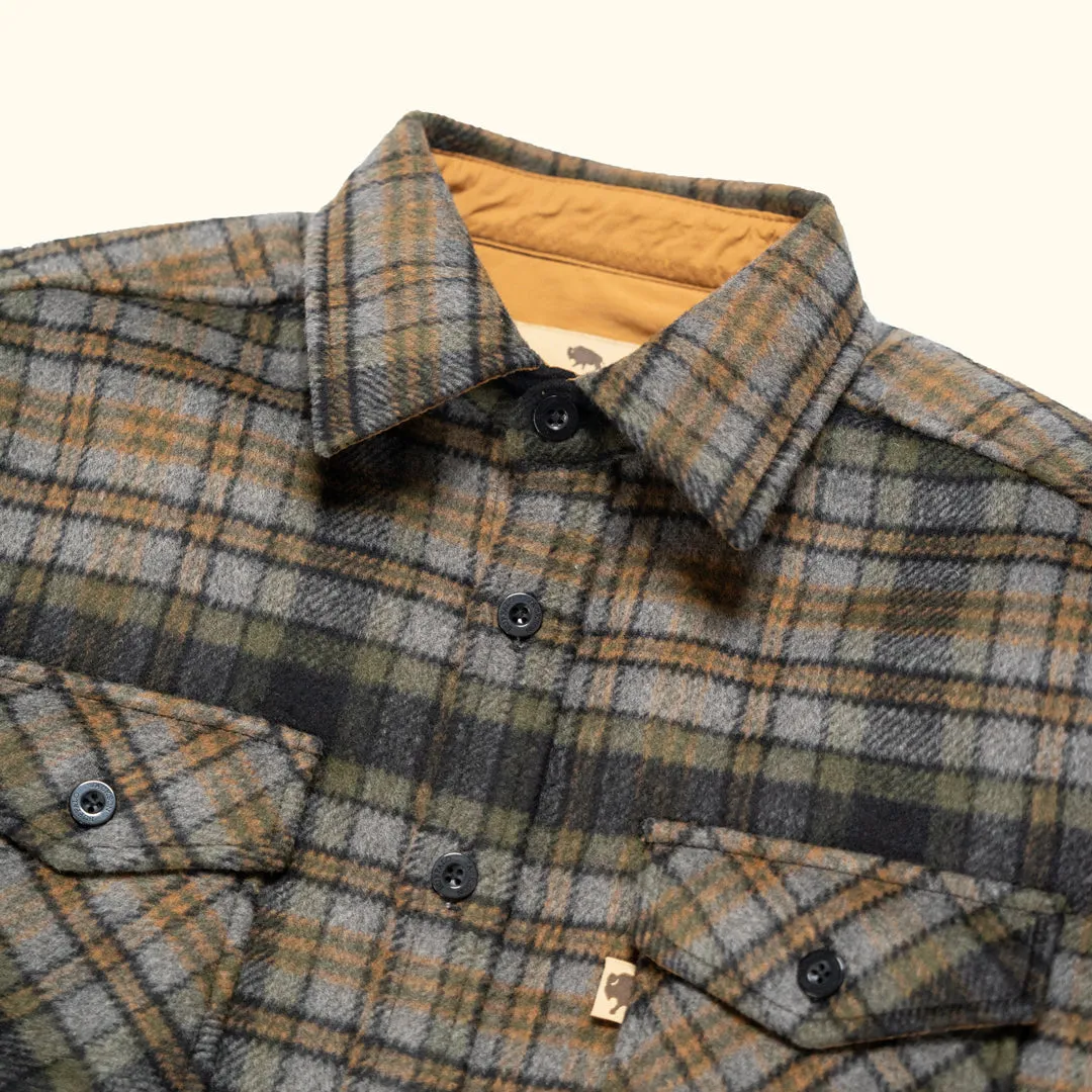 Yukon Wool Shirt Jac | Timber Moss Plaid